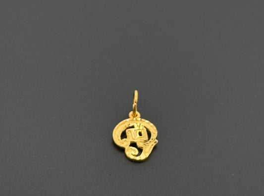 22K Solid Gold Hindu Pendants P845