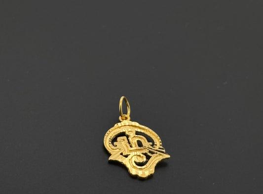 22K Solid Gold Fancy Pendants P863