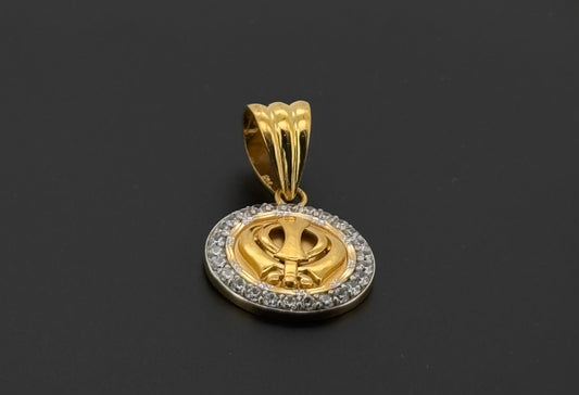 22K Solid Gold Fancy Pendants P869
