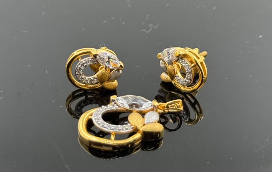 22K Solid Gold Fancy Pendant Sets PS1