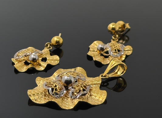 22K Solid Gold Fancy Pendant Sets PS103