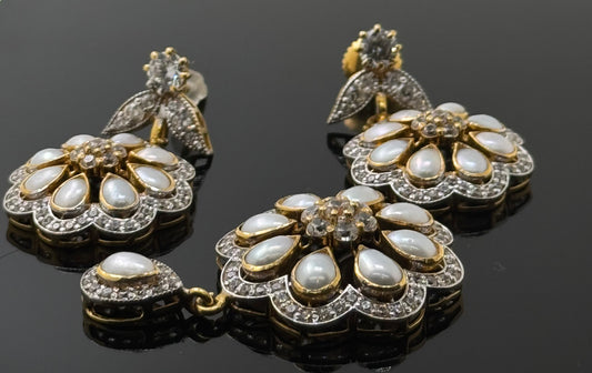 22K Solid Gold Fancy Pendant Sets PS107