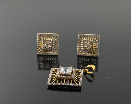 22K Solid Gold Fancy Pendant Sets PS121