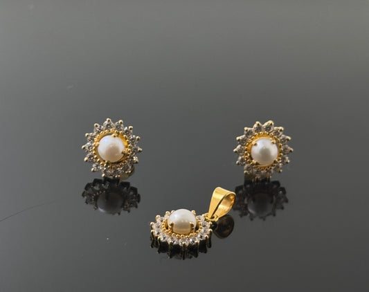 22K Solid Gold Fancy Pendant Sets PS131