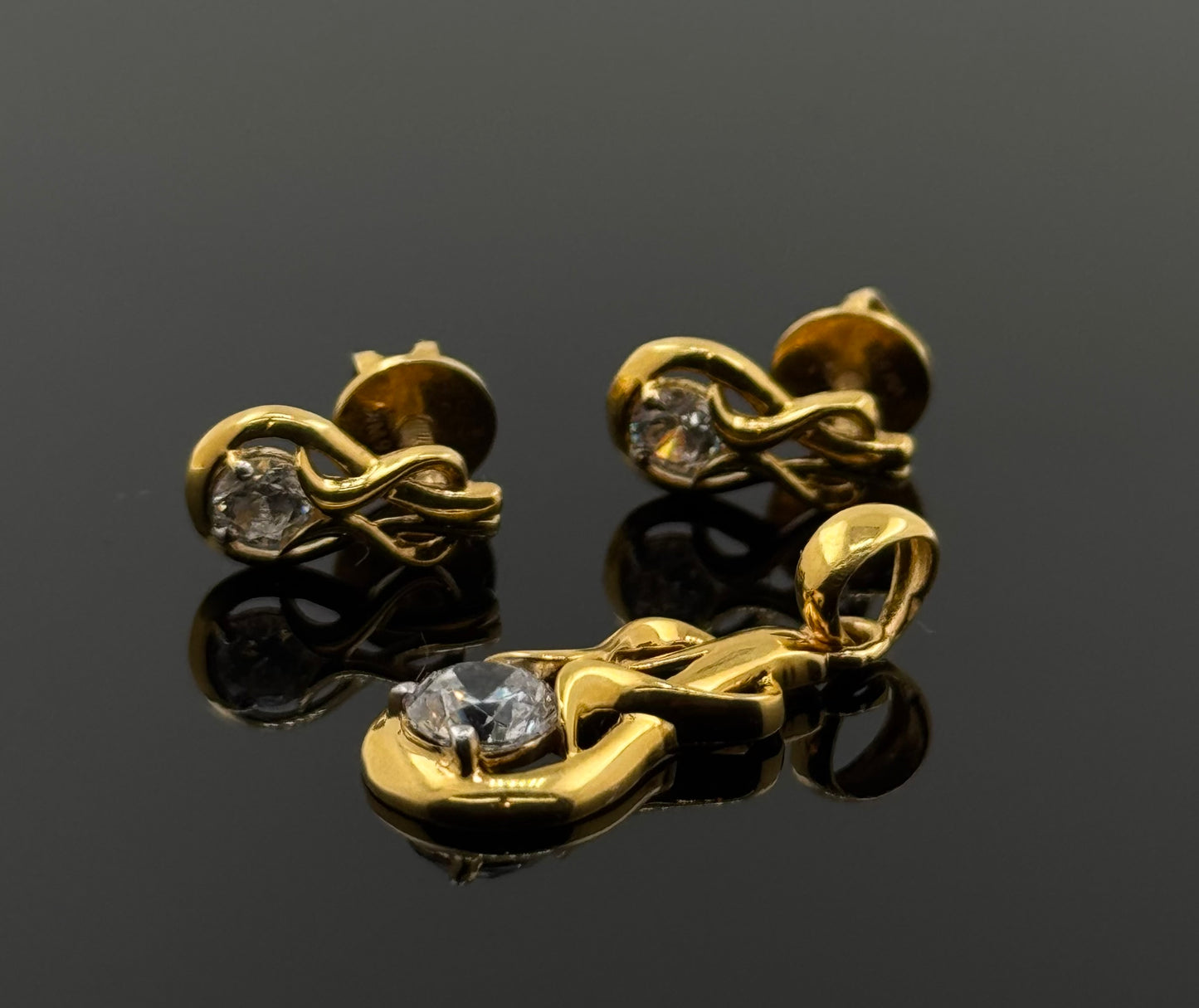 22K Solid Gold Fancy Pendant Sets PS15