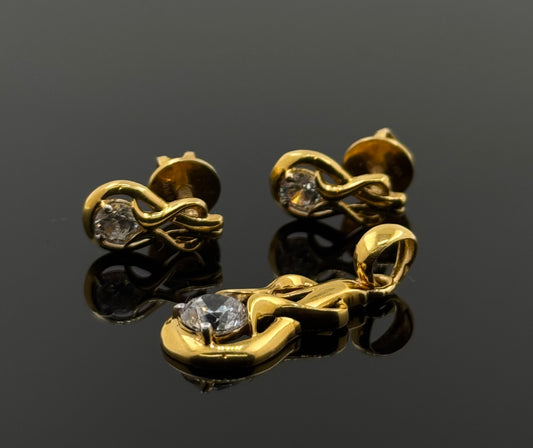 22K Solid Gold Fancy Pendant Sets PS15