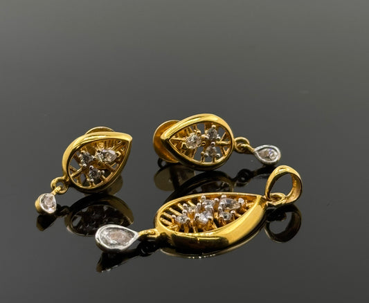 22K Solid Gold Fancy Pendant Sets PS16