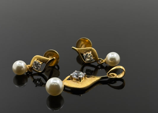 22K Solid Gold Fancy Pendant Sets PS17