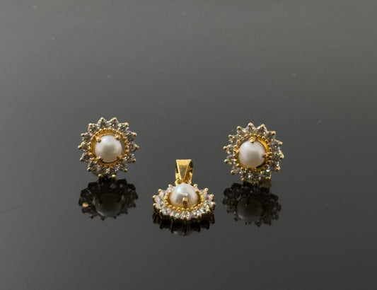 22K Solid Gold Fancy Pendant Sets PS179