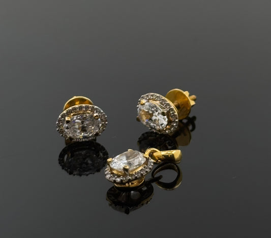 22K Solid Gold Fancy Pendant Sets PS19