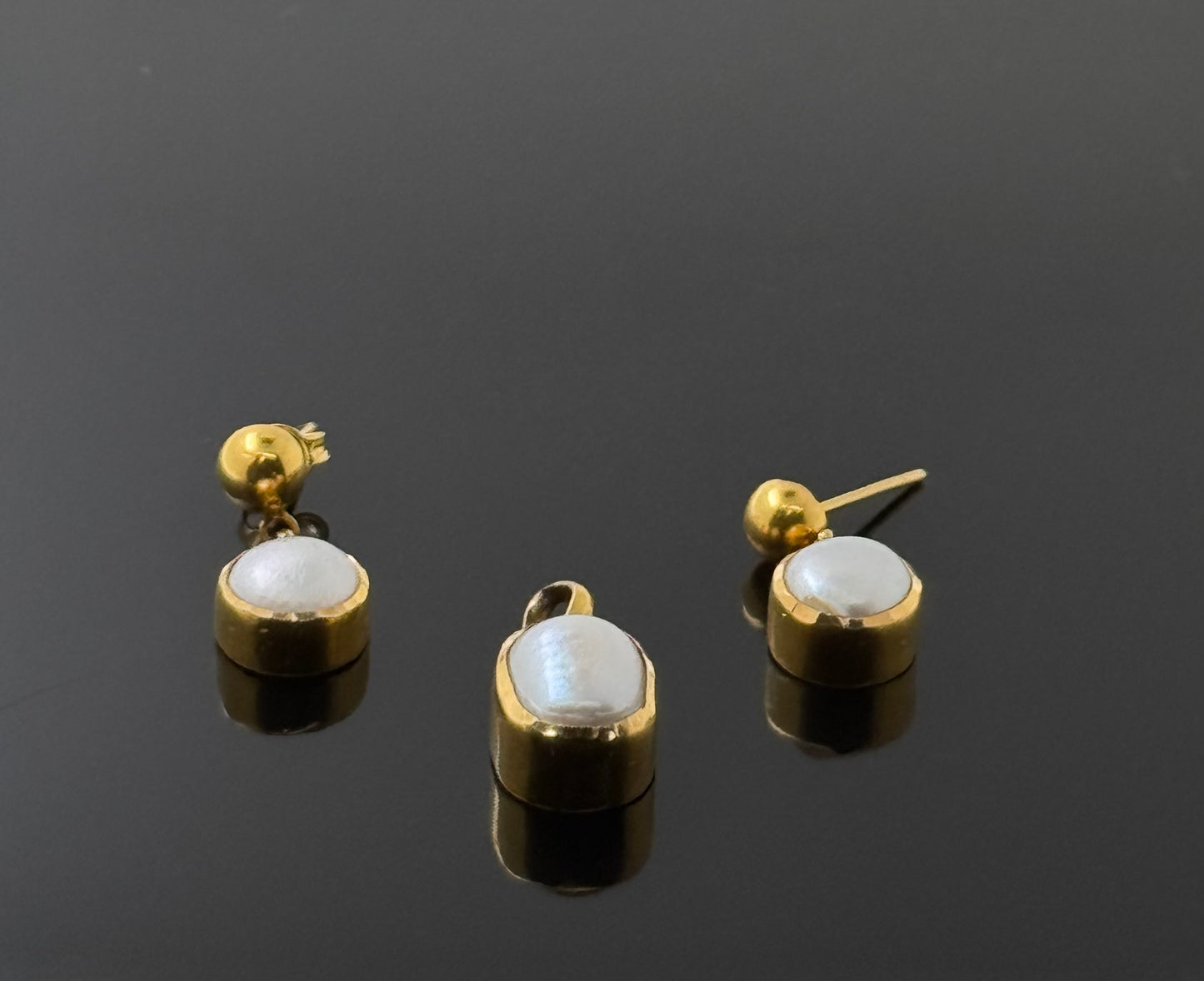 18K Solid Gold Fancy Pendant Sets PS196