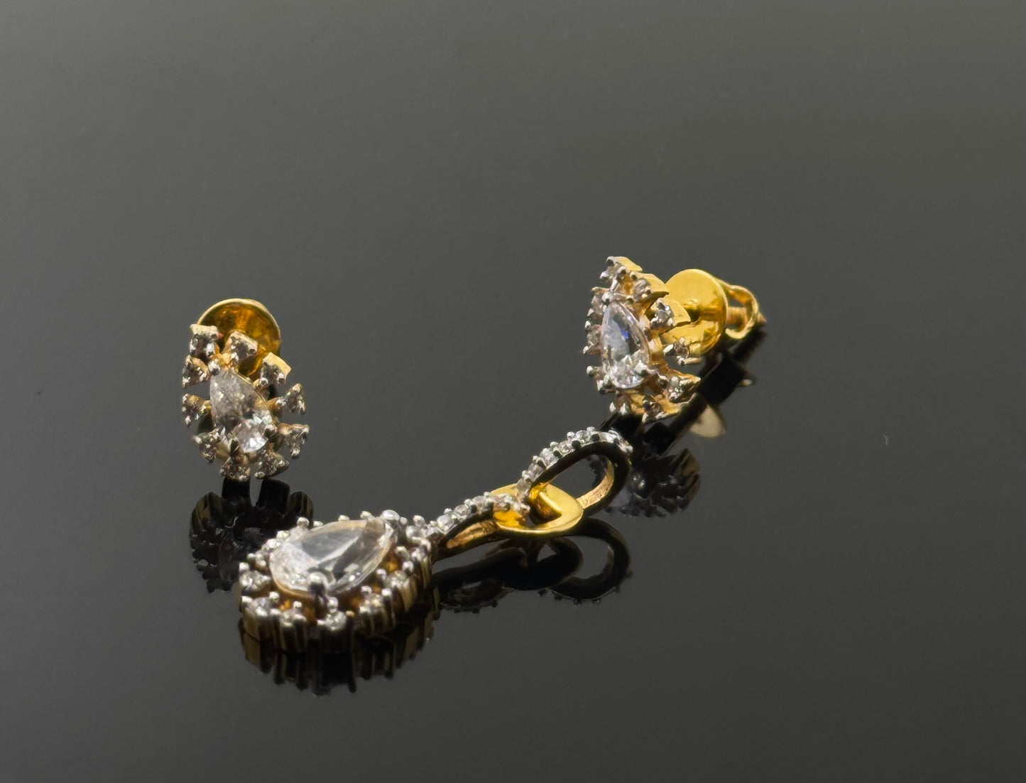 22K Solid Gold Fancy Pendant Sets PS61