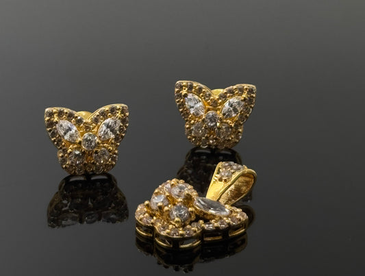 22K Solid Gold Fancy Pendant Sets PS68