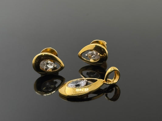 22K Solid Gold Fancy Pendant Sets PS70