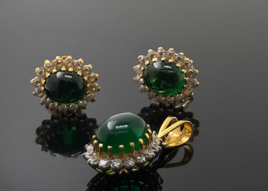 22K Solid Gold Fancy Pendant Sets PS86