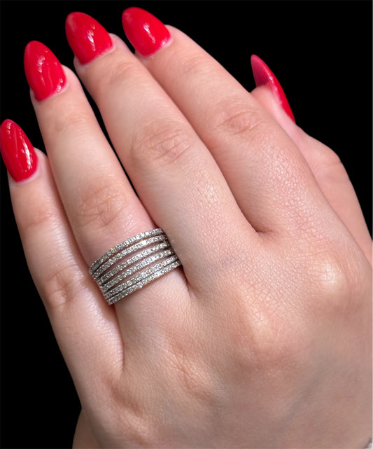 Natural Diamond Multi Layer Band DR419