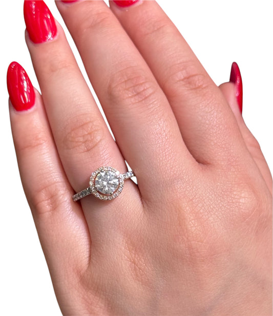 Natural Diamond Round Cut Ring DR403