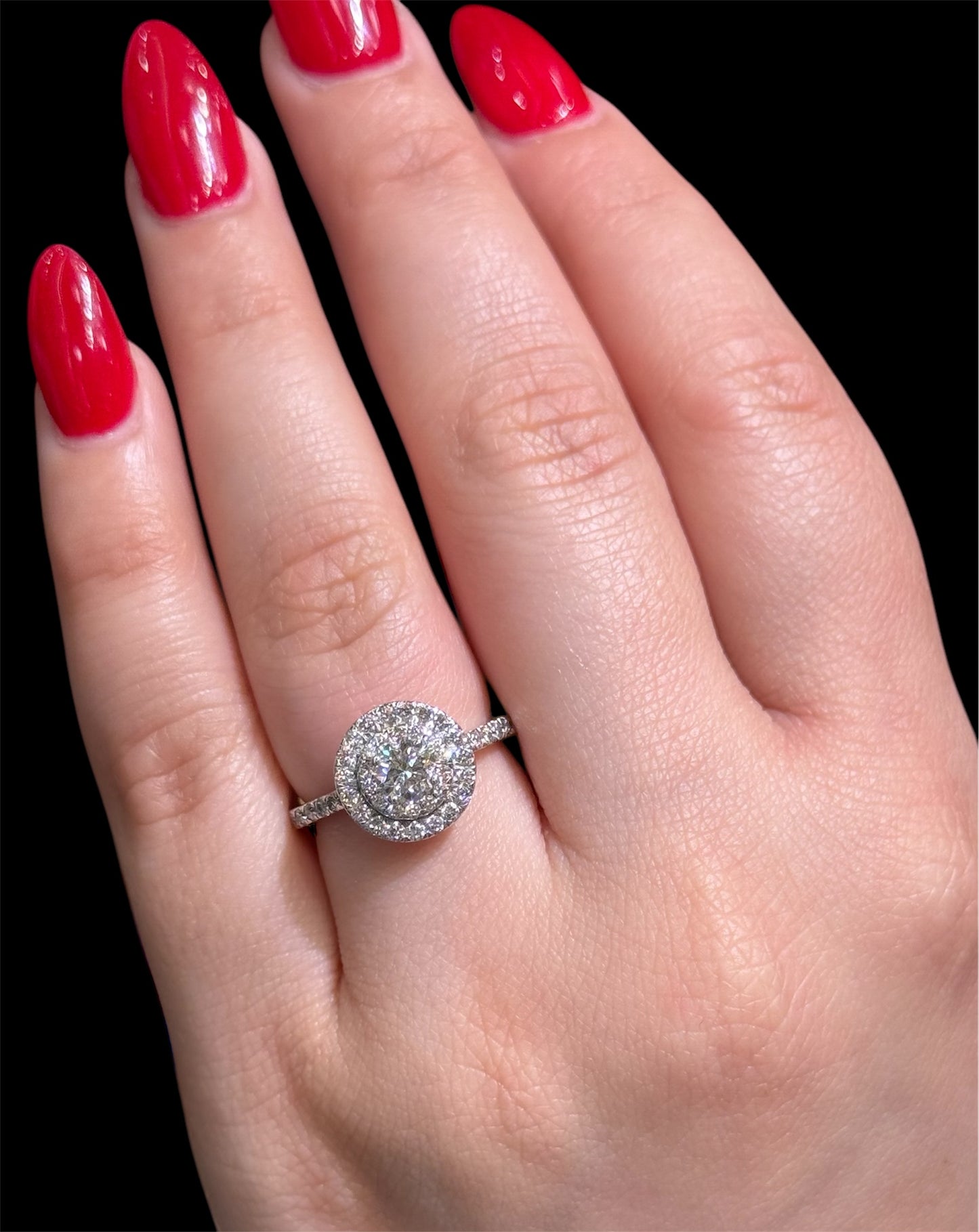 Natural Diamond Princess Cut Ring DR404