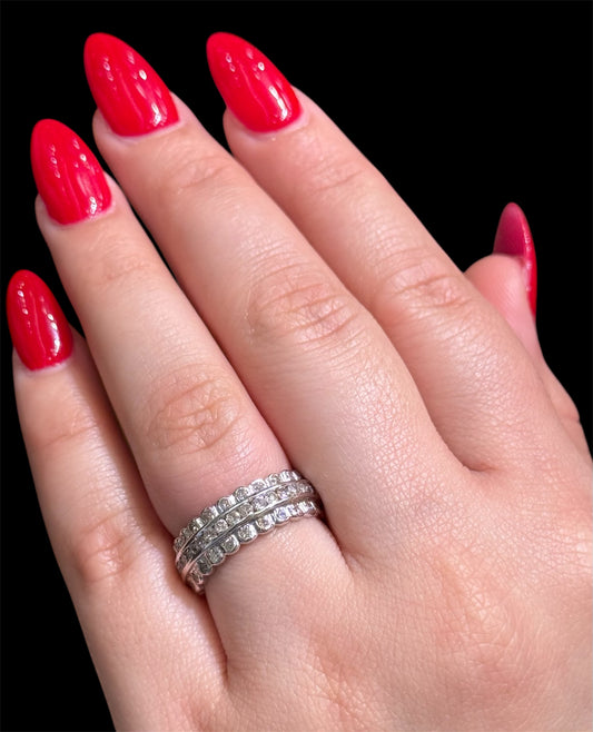 Natural Diamond Multi Layer Band DR436