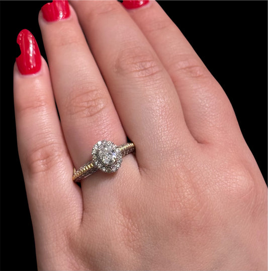 Natural Diamond Oval Cut Ring DR423