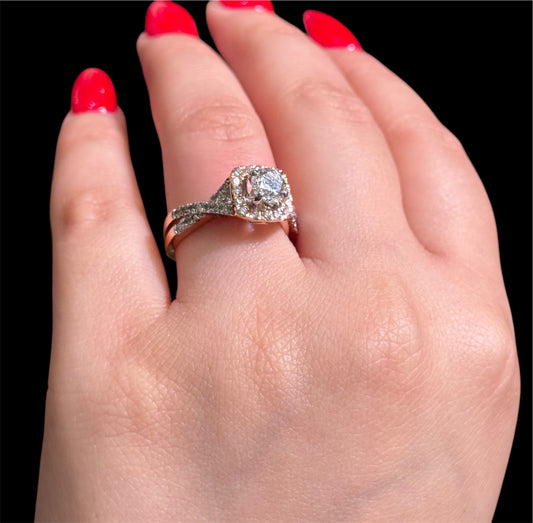 Natural Diamond Cluster Design Ring DR435