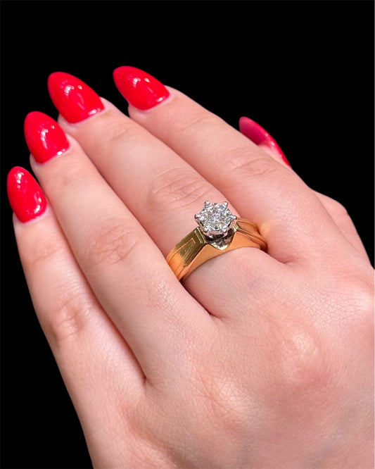 Natural Diamond Cluster Ring DR80