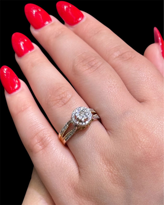 Natural Diamond Cluster Ring DR61