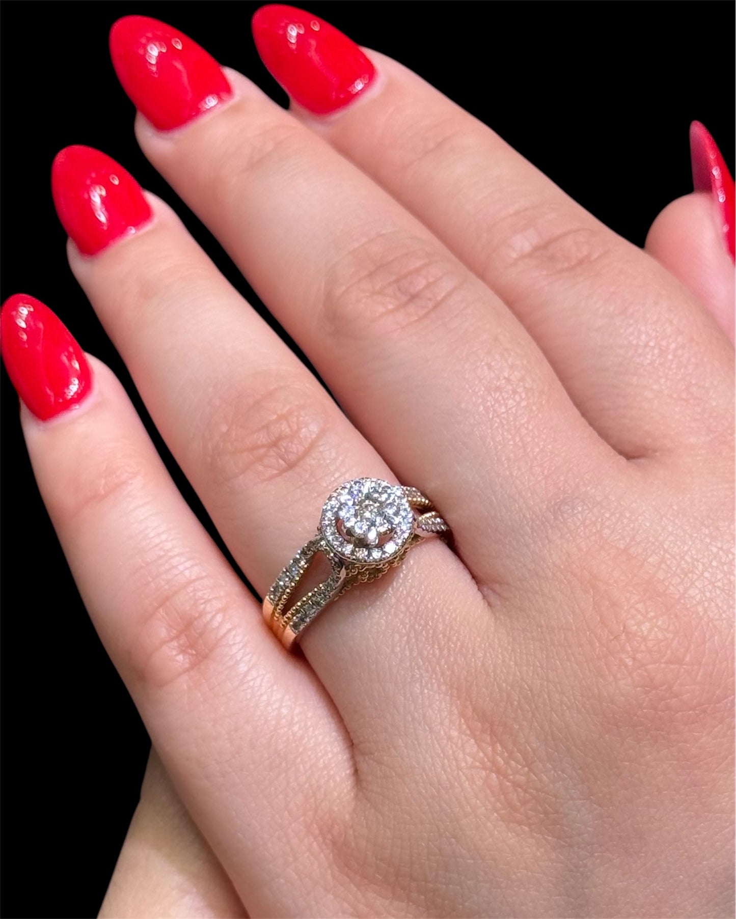 Natural Diamond Cluster Ring DR56