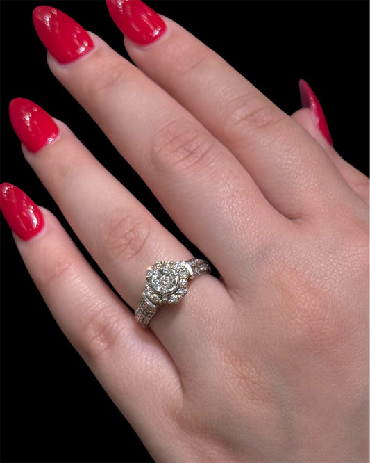 Natural Diamond Cluster Ring DR68