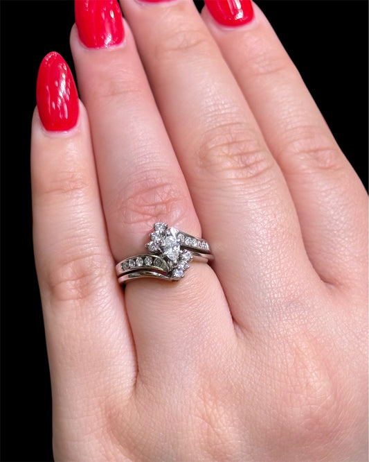 Natural Diamond Clustrer 2 In1 Ring DR192