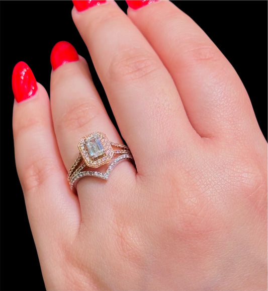 Natural Diamond Emerald  Ring DR54