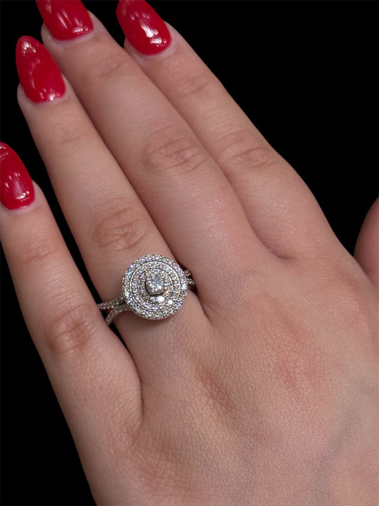 Natural Diamond Cluster Ring DR208