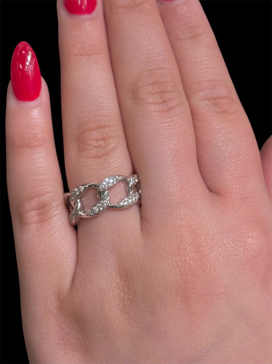Natural Diamond Curb Band DR23