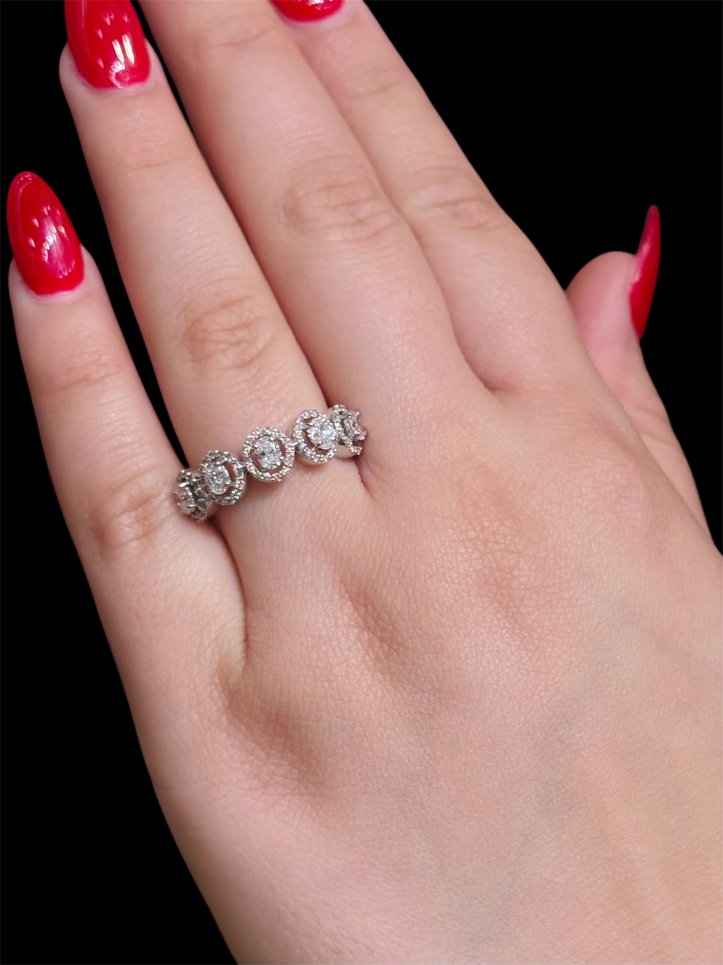 Natural Diamond Cluster Ring DR40