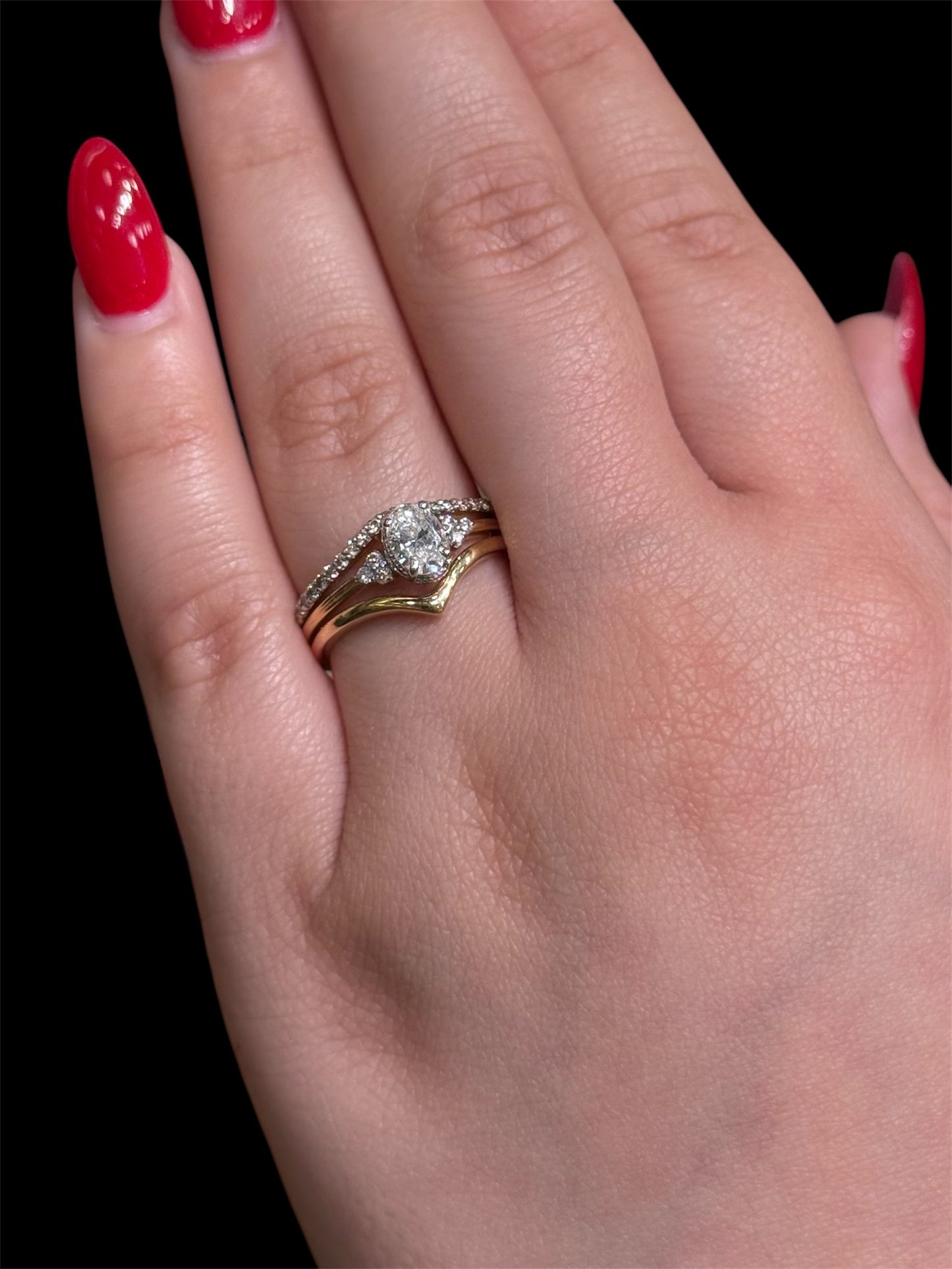 Natural Oval Diamond Ring DR147