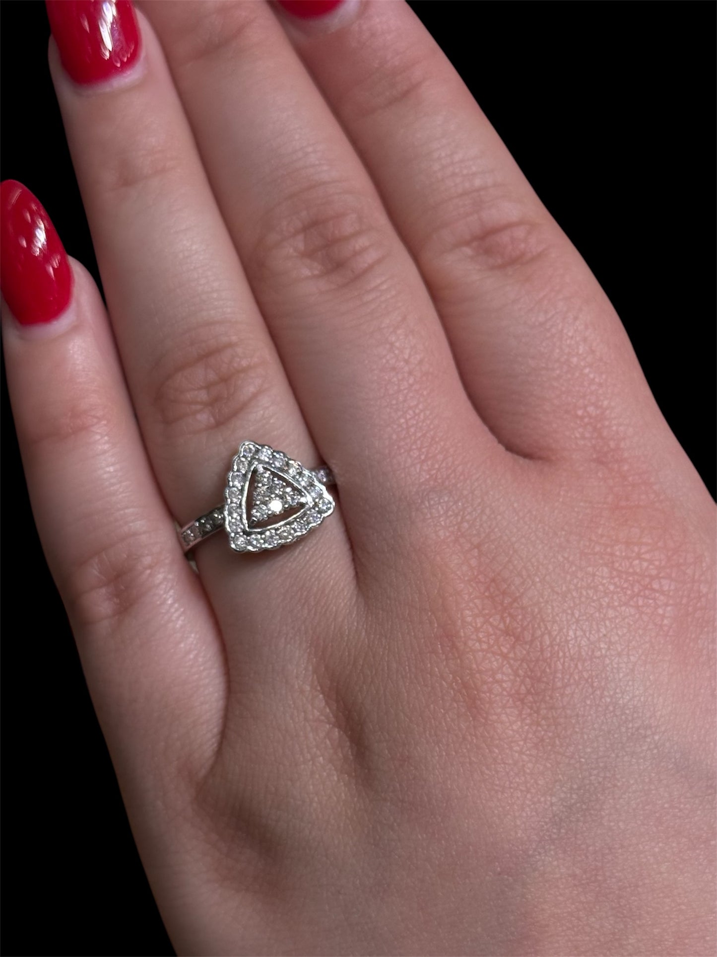 Natural Diamond Cluster Ring DR180