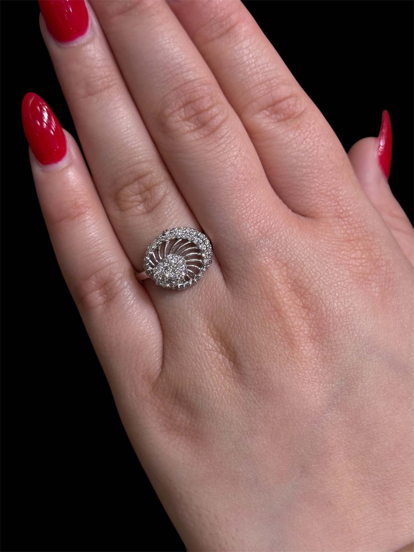 Natural Diamond Oval Ring DR181
