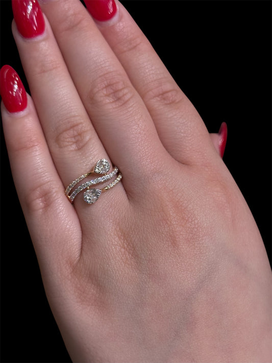 Natural Diamond Cluster Ring DR190