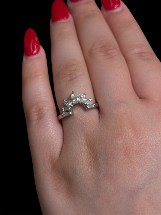 Natural Diamond CROWN Ring DR185