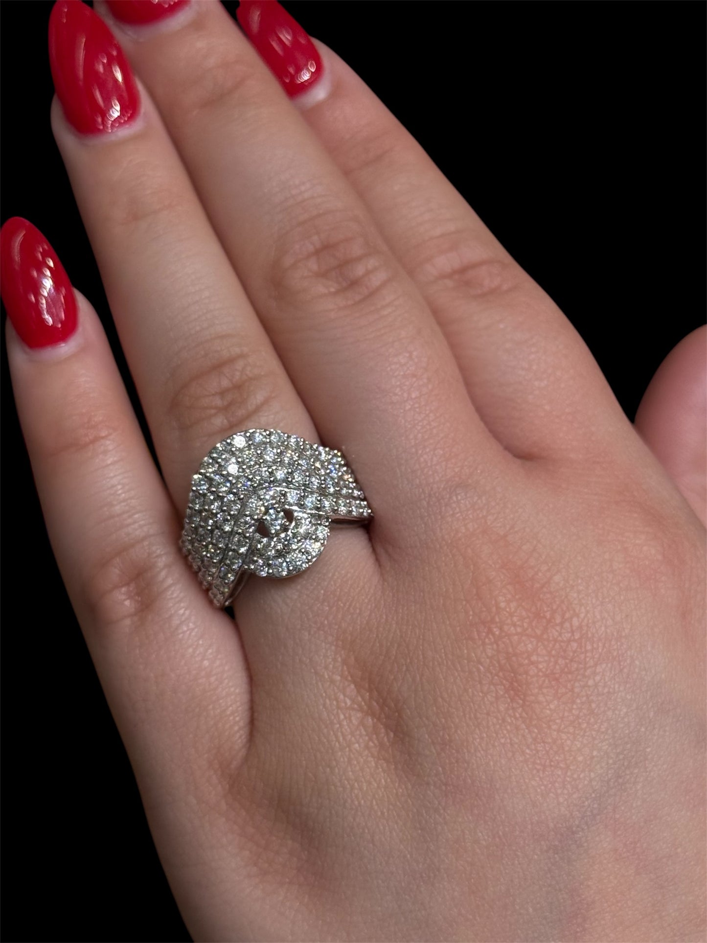 Natural Diamond Cluster Ring DR183