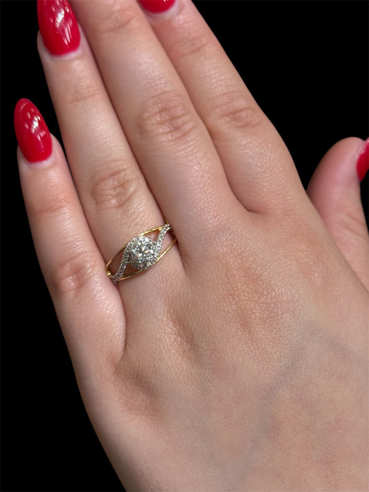 Natural Round Diamond Ring DR217