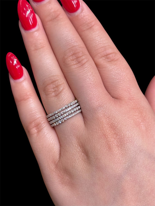 Natural Diamond Quad Channel Band DR96