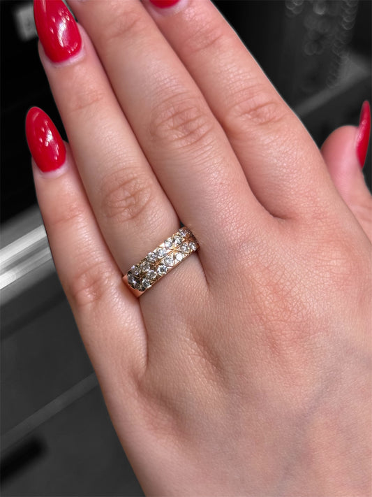 Natural Diamond Dual Roll Band DR99