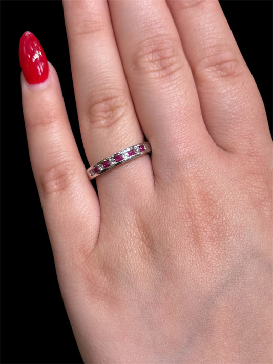 Natural Diamond Ruby Band DR95