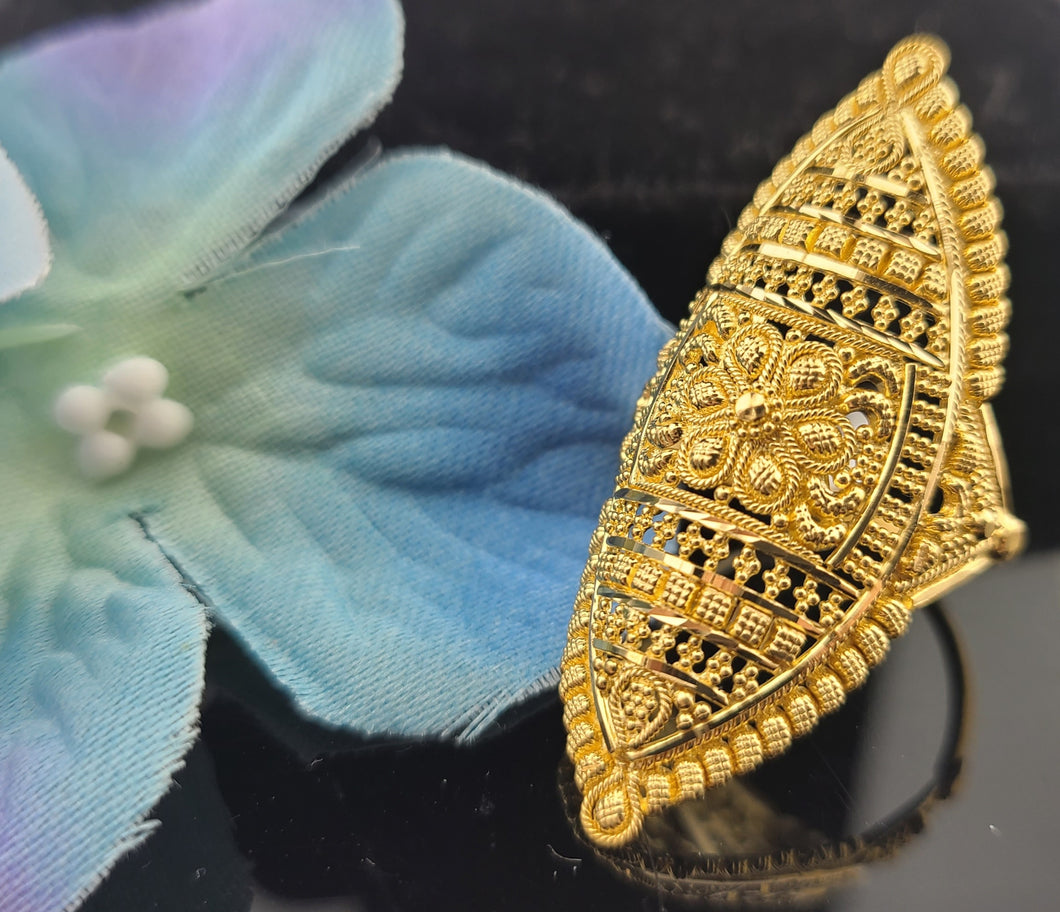 22K Solid Gold Designer Ring R16866 - Royal Dubai Jewellers