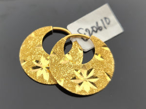 22K Solid Gold Designer Floral Nattiya E20610 - Royal Dubai Jewellers