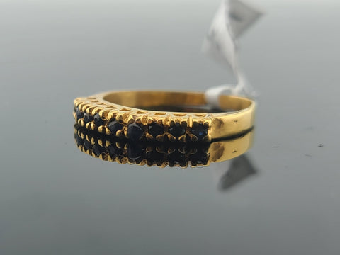 22K Solid Gold Designer Zircon Ring R9340 - Royal Dubai Jewellers
