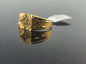 22K Solid Gold Designer Men Ring R10206 - Royal Dubai Jewellers