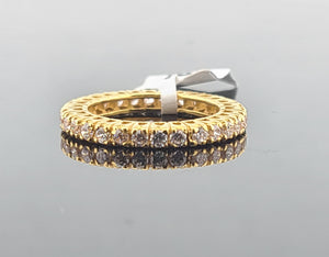 22K Solid Gold Zircon Band R9341 - Royal Dubai Jewellers
