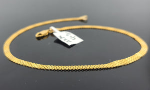 22K Solid Gold Flat Chain Bracelet B9561 - Royal Dubai Jewellers